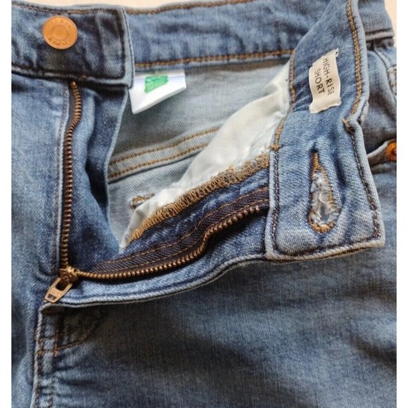 J Crew Shorts Womens 25 Denim High Rise Short Rolled Raw Cuff - Picture 6 of 11